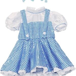 Blue Gingham Kids Costume Dress